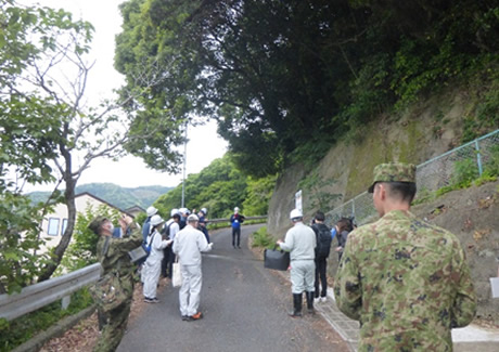 災害危険予想地域のパトロールの写真