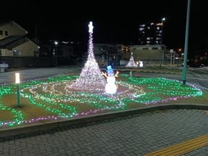 さんもく会亀川駅イルミネーション事業の写真