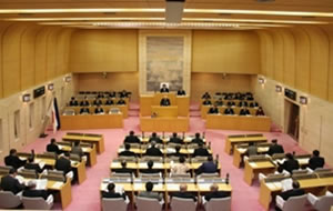 議場風景の写真