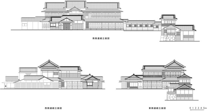 赤銅御殿立面図